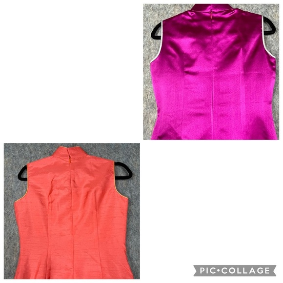 Two Traditional Cheongsam Dress High Slit Side Chinese New Year Party Cocktail - Picture 8 of 14